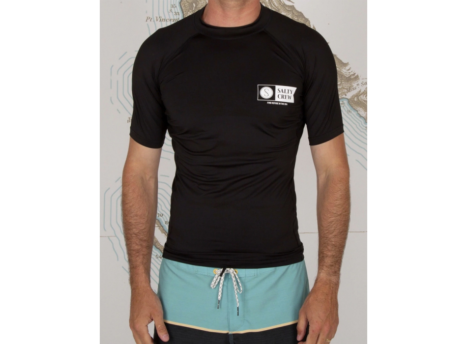 SALTY CREW SHELTER RASHGUARD BLACK
