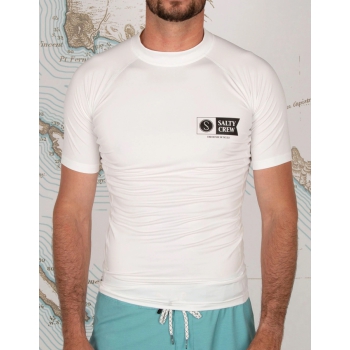 SALTY CREW SHELTER RASHGUARD WHITE