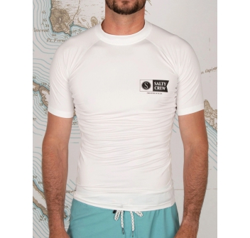 SALTY CREW SHELTER RASHGUARD WHITE