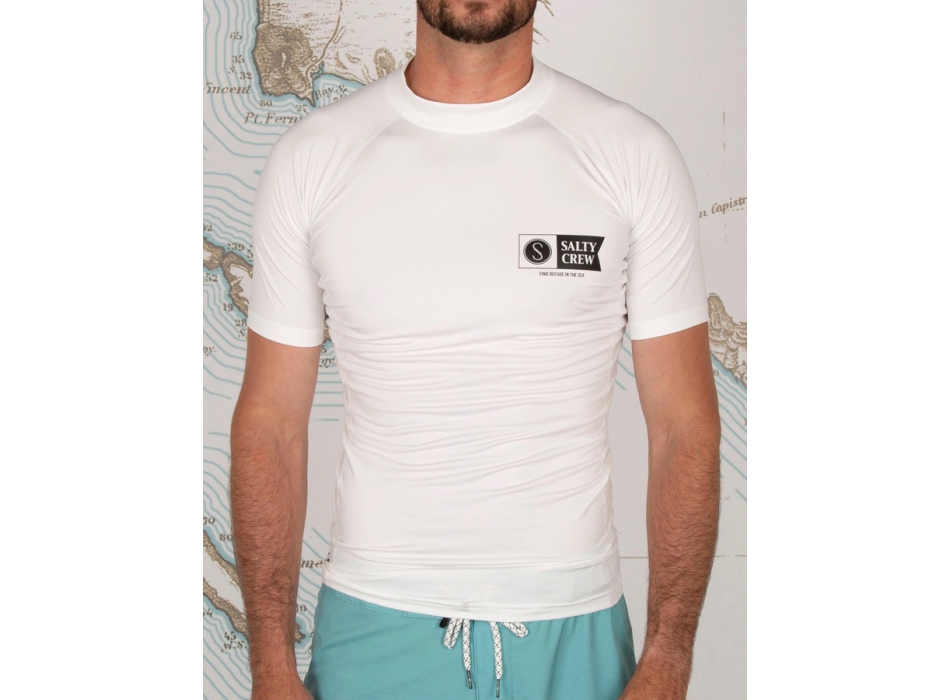 SALTY CREW SHELTER RASHGUARD WHITE