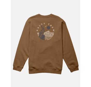 SALTY CREW STAKE OUT CREW FLEECE CARAMEL