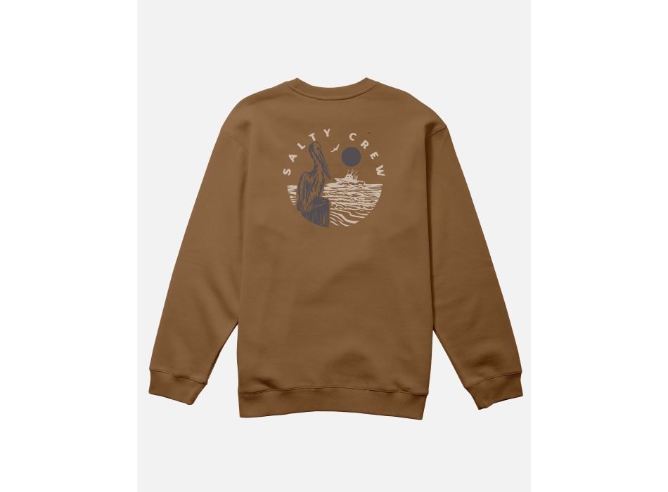 SALTY CREW STAKE OUT CREW FLEECE CARAMEL