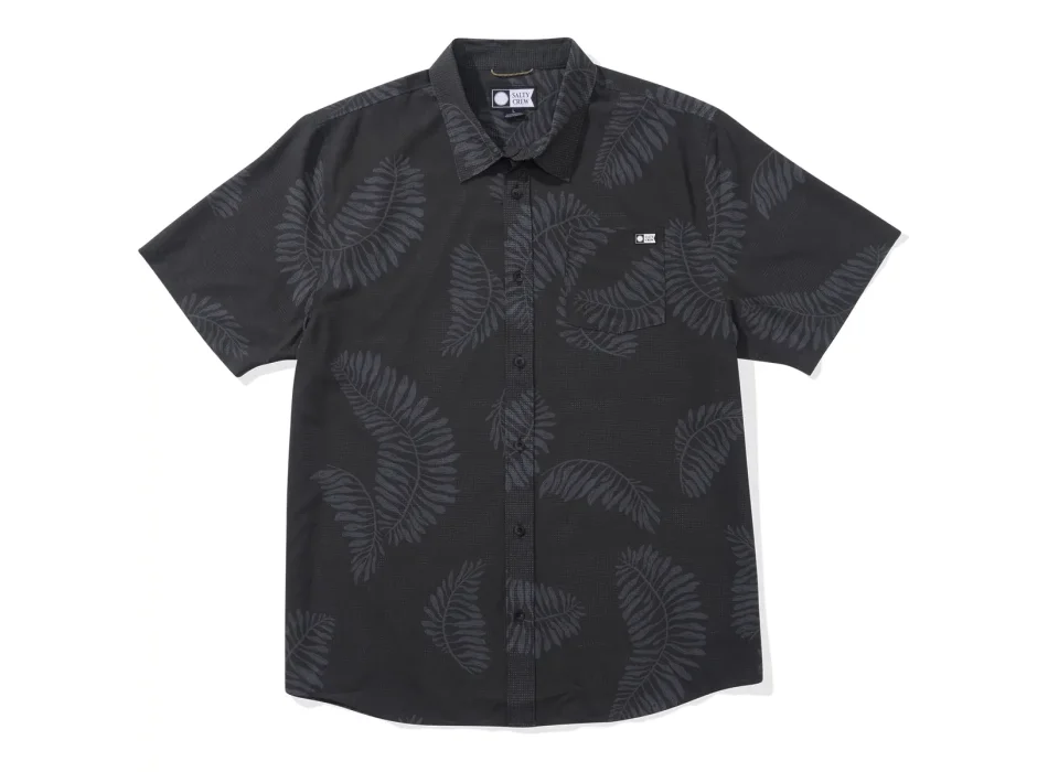 SALTY CREW WOVEN STRINGER PERFORATED UV SHIRT BLUEFIN