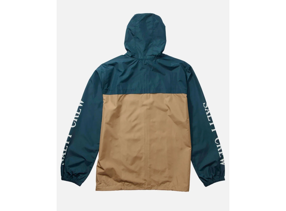SALTY CREW SURFACE WINDBREAKER JACKET NAVY STRAW