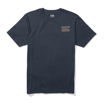 SALTY CREW T-SHIRT OFFSET SHORT SLEEVE NAVY