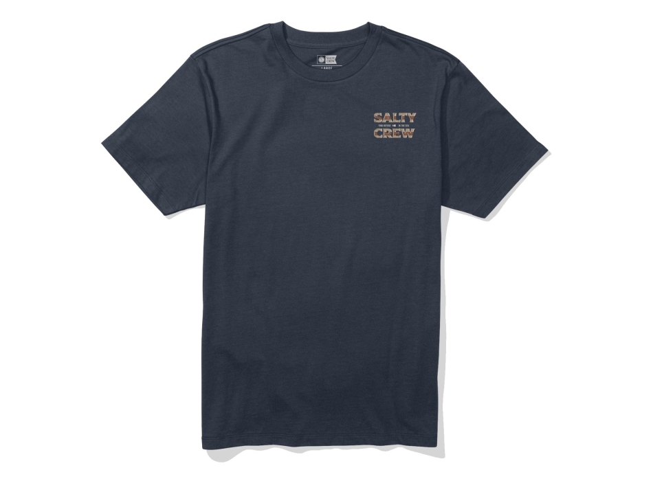 SALTY CREW T-SHIRT OFFSET SHORT SLEEVE NAVY
