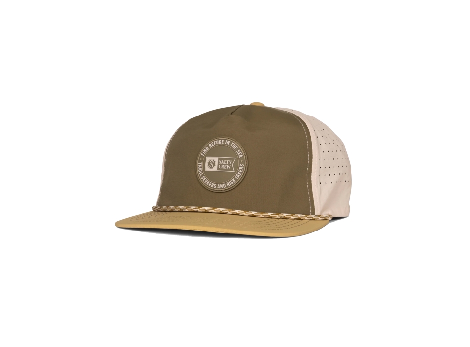 SALTY CREW TOPSHOT SNAPBACK OLIVE GOLD