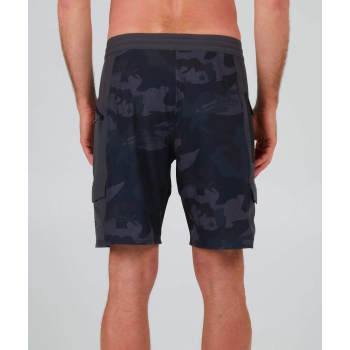 SALTY CREW TRANSOM UTILITY BOARDSHORT 20" BLACK CAMO