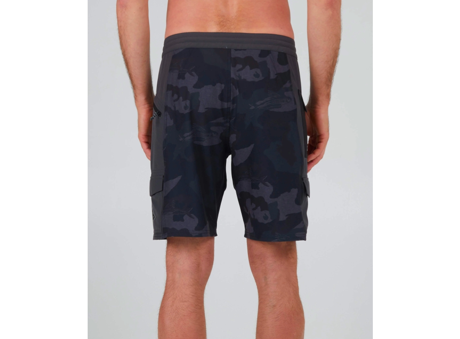 SALTY CREW TRANSOM UTILITY BOARDSHORT 20" BLACK CAMO