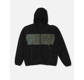 SALTY CREW TUNDRA POLAR FLEECE HOOD BLACK