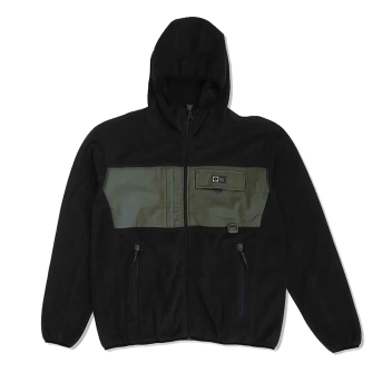 SALTY CREW TUNDRA POLAR FLEECE HOOD BLACK