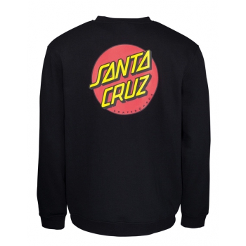 SANTA CRUZ CLASSIC DOT CHEST CREW BLACK