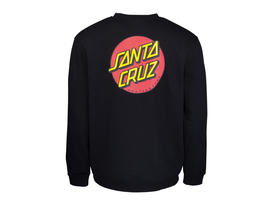SANTA CRUZ CLASSIC DOT CHEST CREW BLACK