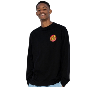 SANTA CRUZ CLASSIC DOT CHEST CREW BLACK