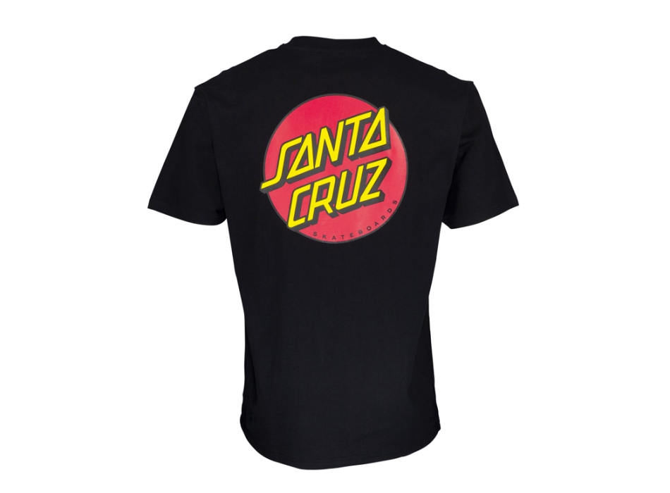 Santa Cruz Classic Dot Chest T-Shirt Black - Shop online