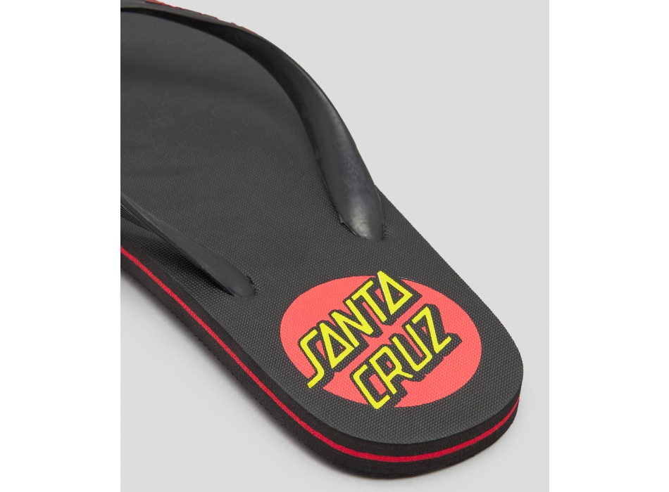 SANTA CRUZ CLASSIC DOT FLIP FLOP BLACK