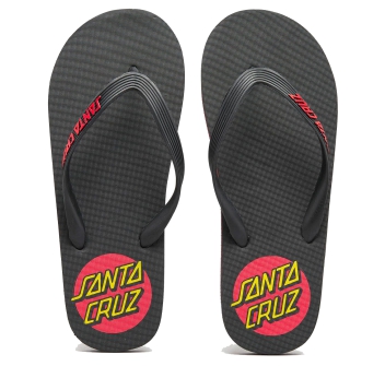 SANTA CRUZ CLASSIC DOT FLIP FLOP BLACK