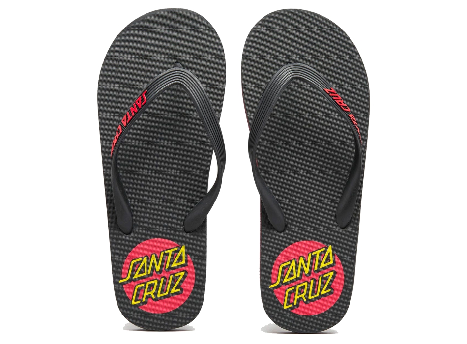 SANTA CRUZ CLASSIC DOT FLIP FLOP BLACK