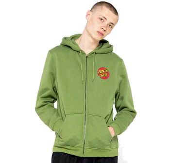 SANTA CRUZ CLASSIC DOT ZIP HOOD DILL GREEN