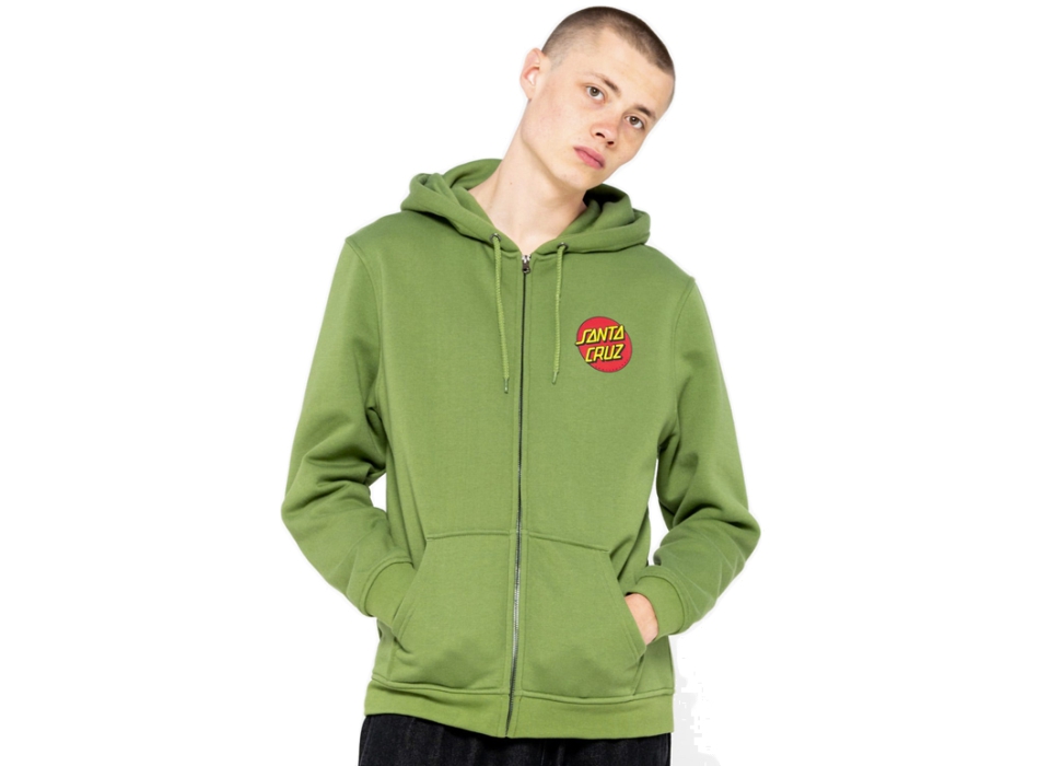 SANTA CRUZ CLASSIC DOT ZIP HOOD DILL GREEN