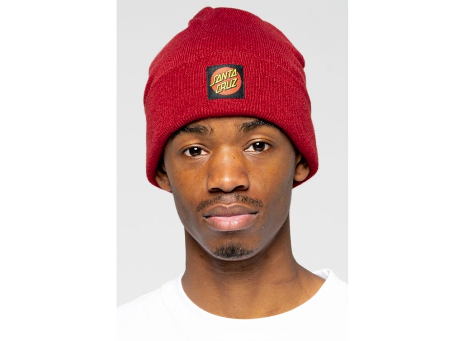 SANTA CRUZ CLASSIC LABEL DOT BEANIE KETCHUP