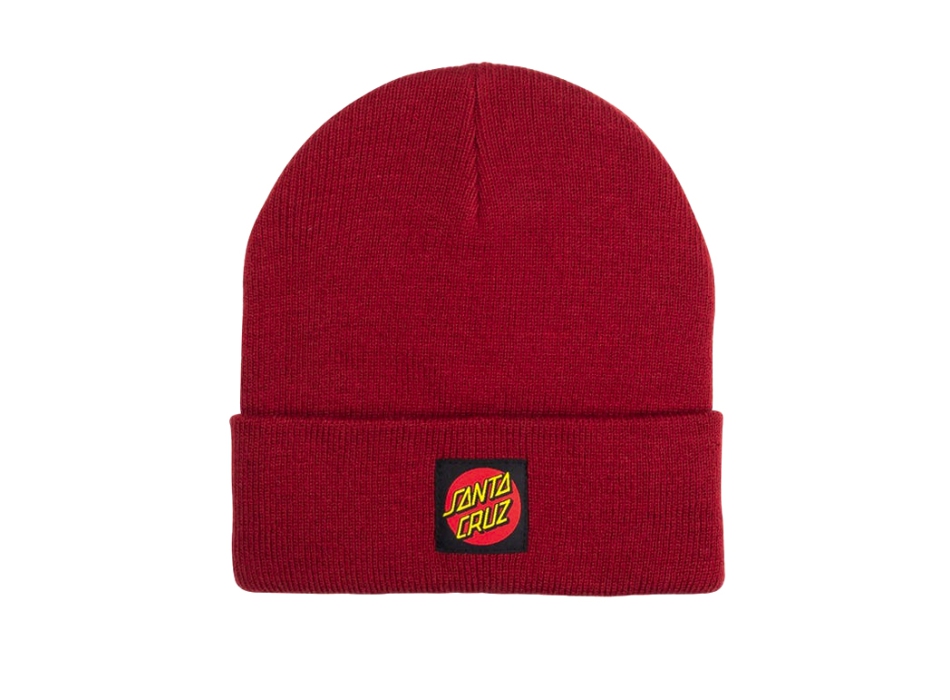 SANTA CRUZ CLASSIC LABEL DOT BEANIE KETCHUP