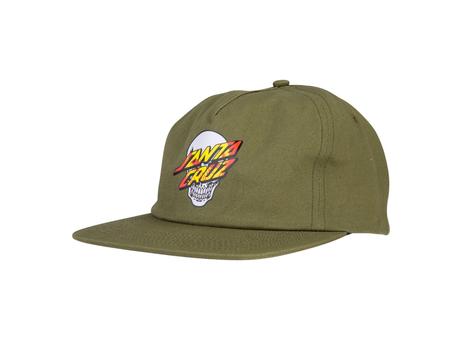 SANTA CRUZ DRESSEN SKULL DOT SNAPBACK SEA KELP