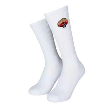 SANTA CRUZ GUZMAN SKULL SOCK WHITE