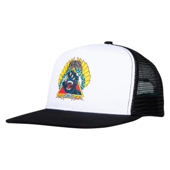 SANTA CRUZ NATAS SCREAMING PANTHER CAP WHITE BLACK
