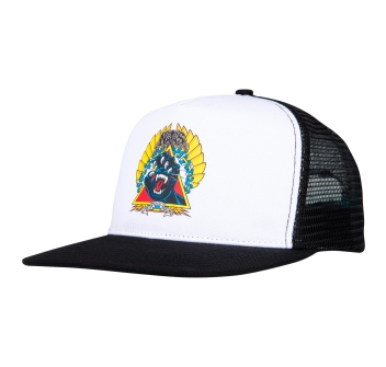 SANTA CRUZ NATAS SCREAMING PANTHER CAP WHITE BLACK