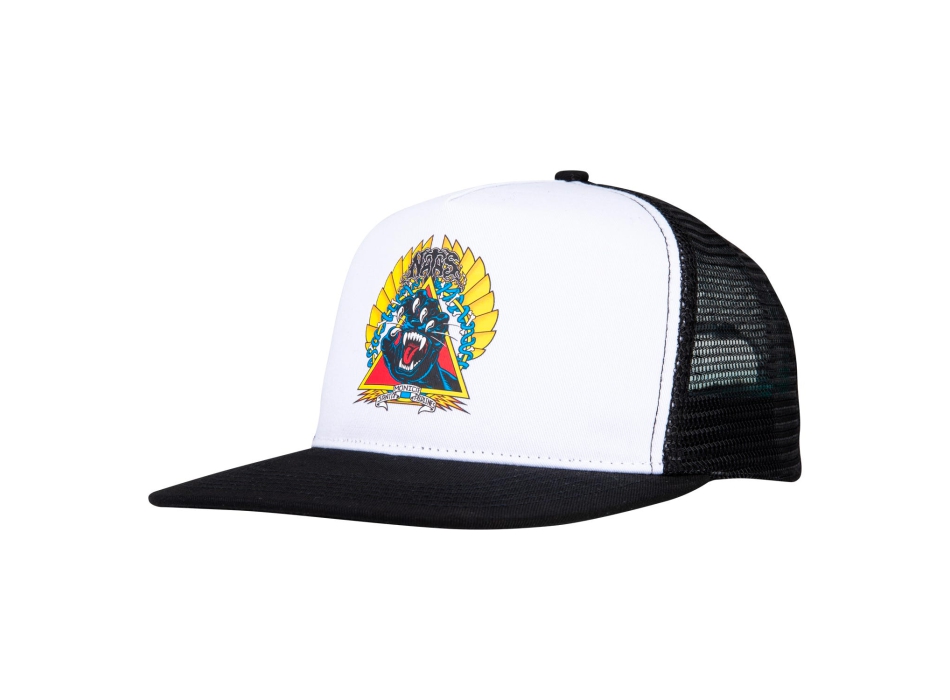 SANTA CRUZ NATAS SCREAMING PANTHER CAP WHITE BLACK