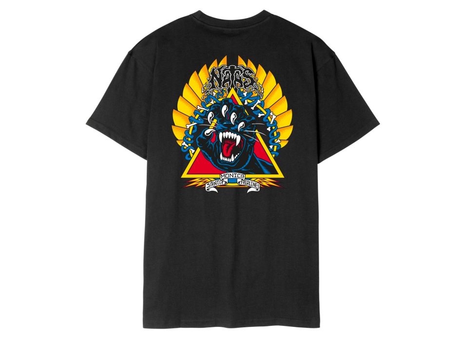 SANTA CRUZ NATAS SCREAMING PANTHER T-SHIRT BLACK