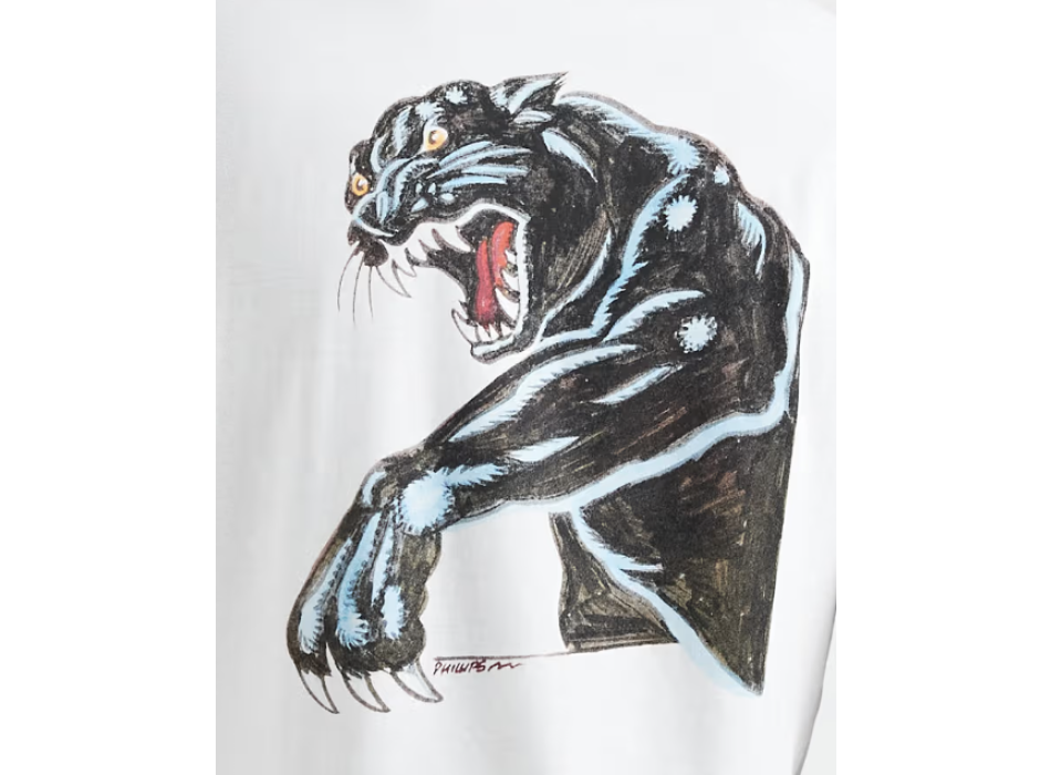 SANTA CRUZ NATAS SKETCH PANTHER T-SHIRT WHITE