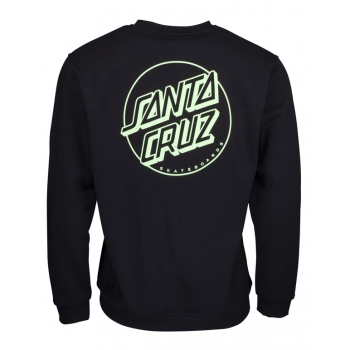 SANTA CRUZ OPUS DOT STRIPE CREW MINT BLACK