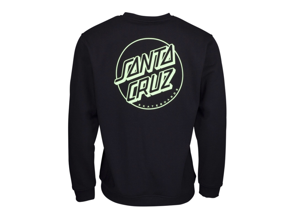 SANTA CRUZ OPUS DOT STRIPE CREW MINT BLACK