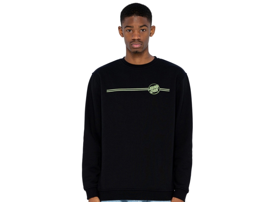 SANTA CRUZ OPUS DOT STRIPE CREW MINT BLACK