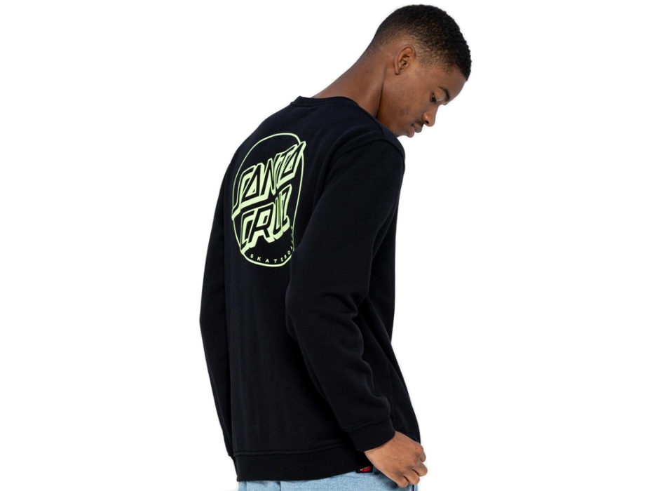 SANTA CRUZ OPUS DOT STRIPE CREW MINT BLACK