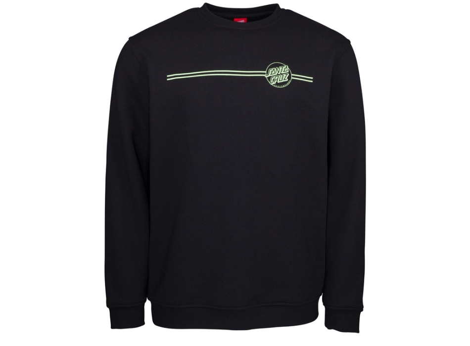 SANTA CRUZ OPUS DOT STRIPE CREW MINT BLACK