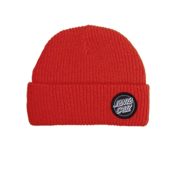 SANTA CRUZ OUTLINE DOT BEANIE RED