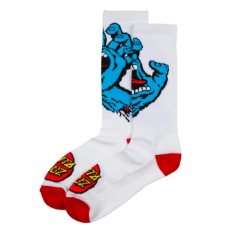 SANTA CRUZ SCREAMING HAND SOCK WHITE