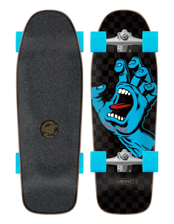 SANTA CRUZ SCREAMING HAND CHECK SURF SKATE 9.80 X 3.20