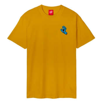 SANTA CRUZ NATAS SCREAMING HAND CHEST T-SHIRT GOLD