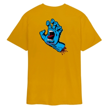 SANTA CRUZ NATAS SCREAMING HAND CHEST T-SHIRT GOLD