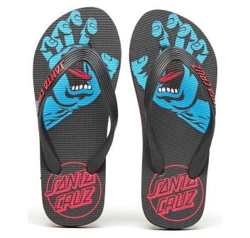 SANTA CRUZ SCREAMING HAND YOUTH FLIP FLOP BLACK