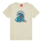 SANTA CRUZ SCREAMING WAVE FRONT T-SHIRT LIGHT GREY