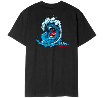 SANTA CRUZ SCREAMING WAVE T-SHIRT BLACK