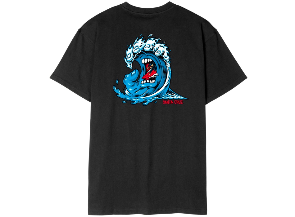 SANTA CRUZ SCREAMING WAVE T-SHIRT BLACK