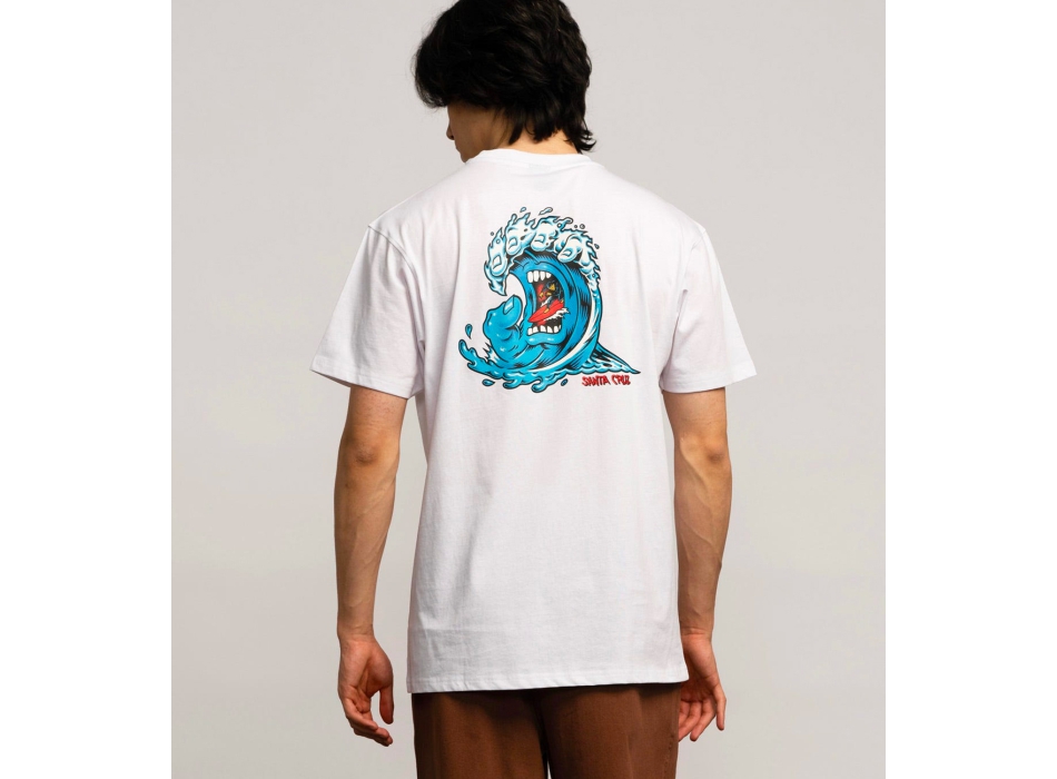 SANTA CRUZ SCREAMING WAVE T-SHIRT WHITE