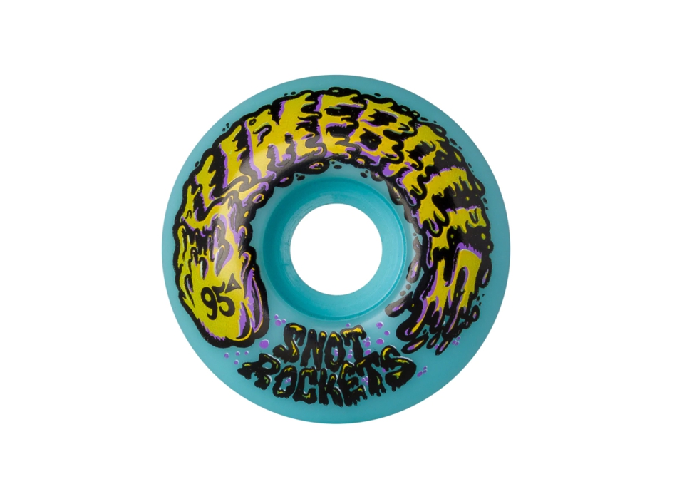 SANTA CRUZ SLIME BALLS SNOT ROCKETS PASTEL BLUE RUOTE SKATE 53MM