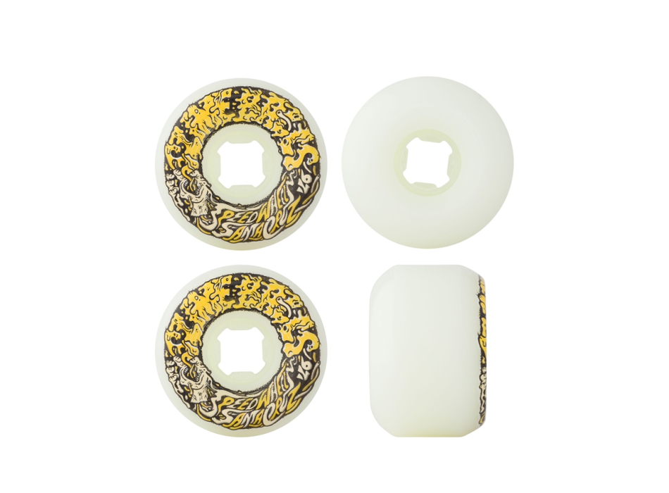 SANTA CRUZ SLIME BALLS VOMIT MINI II WHITE YELLOW WHEELS 56MM